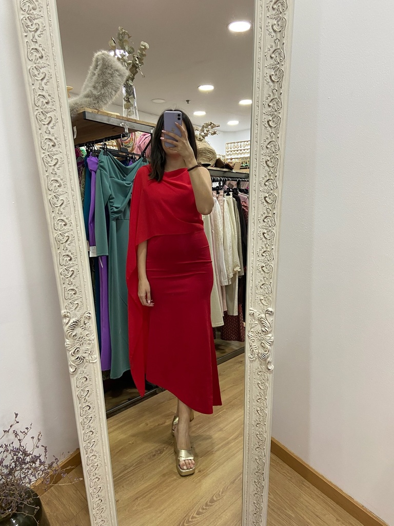 vestido capa concha