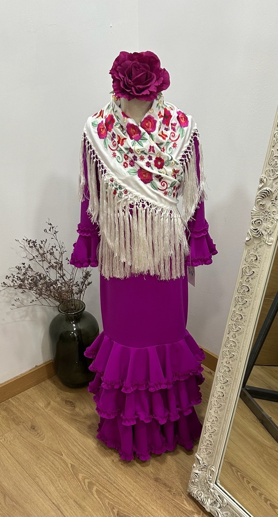 [kl502buganvilla4] vestido flamenca niña almonte (Buganvilla, 4)