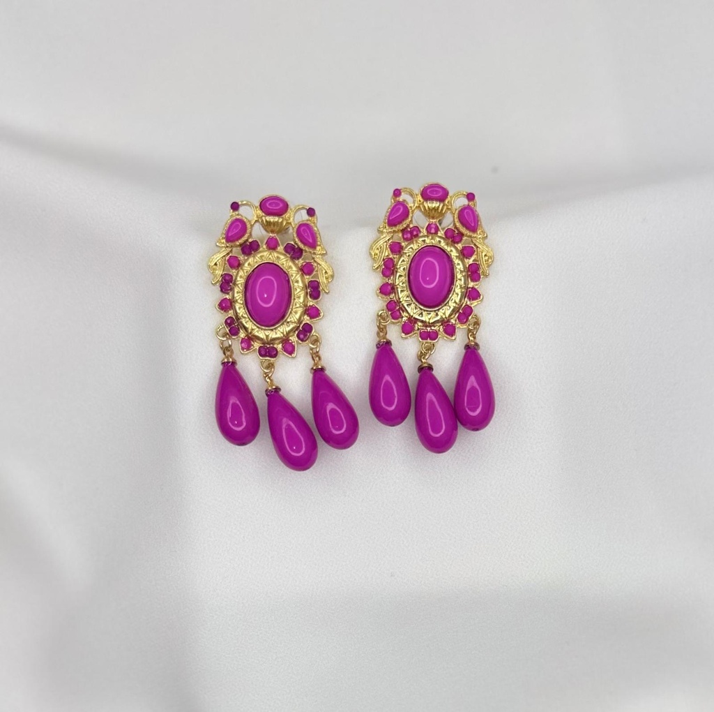 [p1164buganvilla] pendiente f mosaico (Buganvilla)