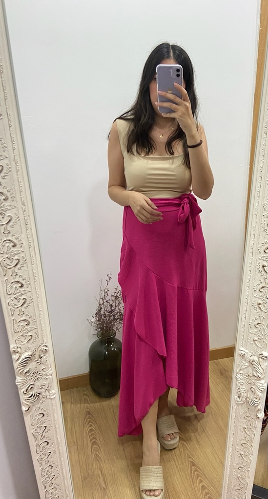 falda larga volante
