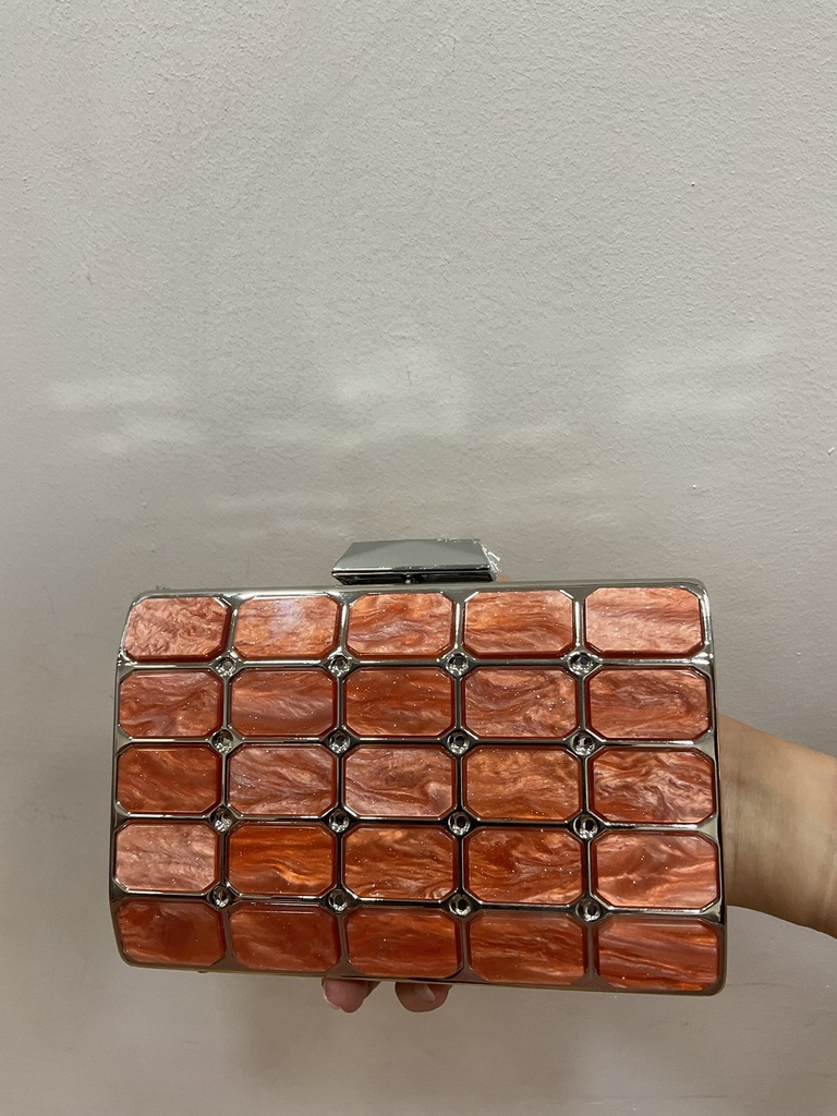 cartera nácar cuadrados