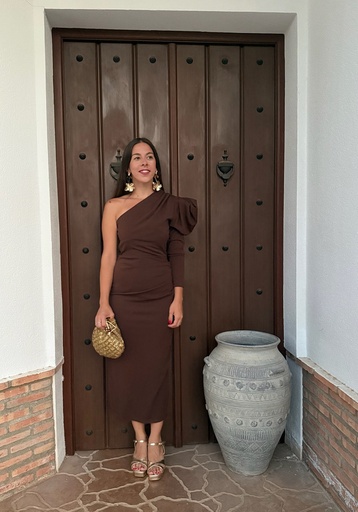 Vestido Asimetrico Liso