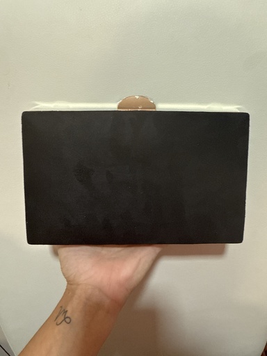 Cartera antelina negro