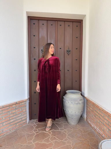 Capa terciopelo larga