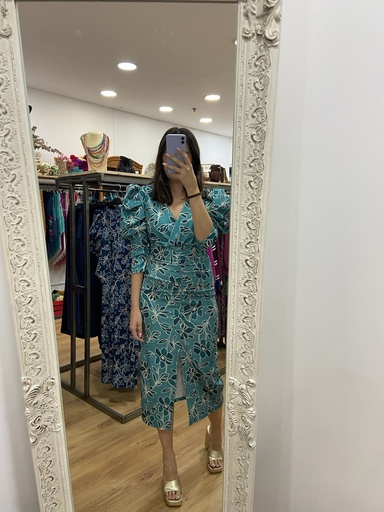 vestido cristina flores