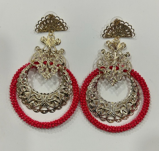 pendiente f aro bolitas