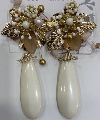 pendiente f flores lagrima