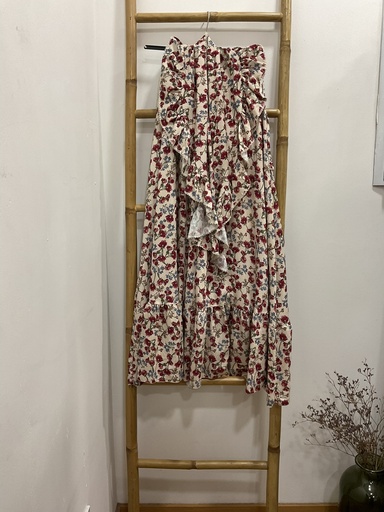 falda rociera estampada flores