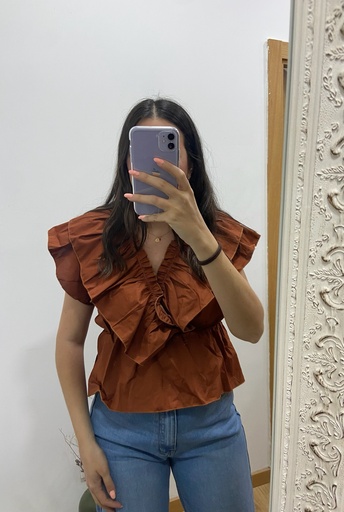 [11391] camisa volantes