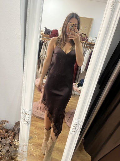 [70393] vestido raso