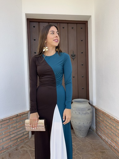 Vestido bicolor