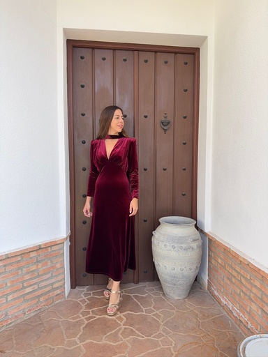 Vestido terciopelo fular