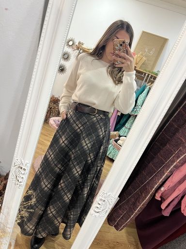 Falda punto cinturon