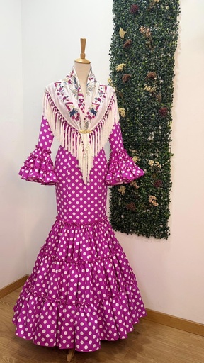 [302501] Vestido f Carmela lunares