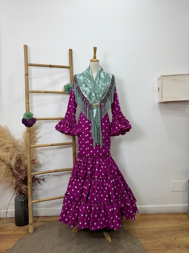 [302503] Vestido f Carmela lunares