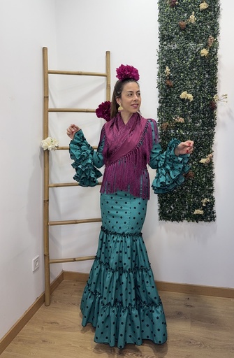 [302504] Vestido f Carmela lunares