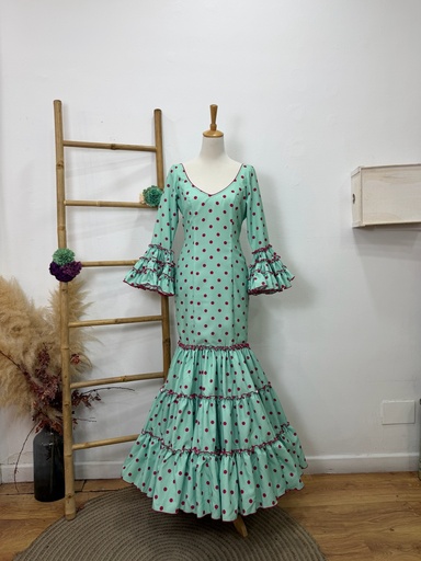 [302507] Vestido f Carmela lunares