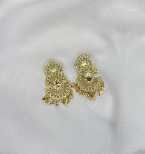 pendiente f tres abanicos