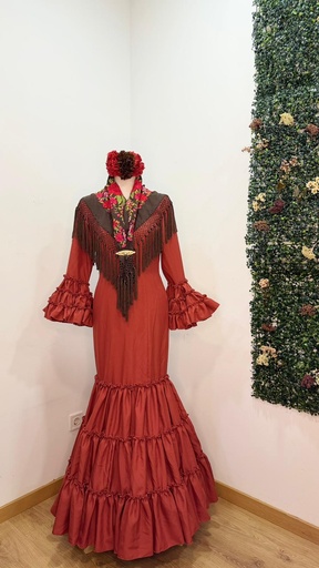 vestido f Carmela Liso Teja