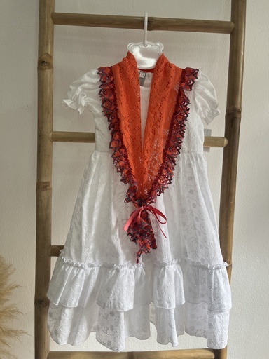 Vestido perforada con piquillo